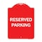 Signmission Designer Series Reserved Parking, Red & White Heavy-Gauge Aluminum Sign, 24" x 18", RW-1824-9900 A-DES-RW-1824-9900 - alternate 1